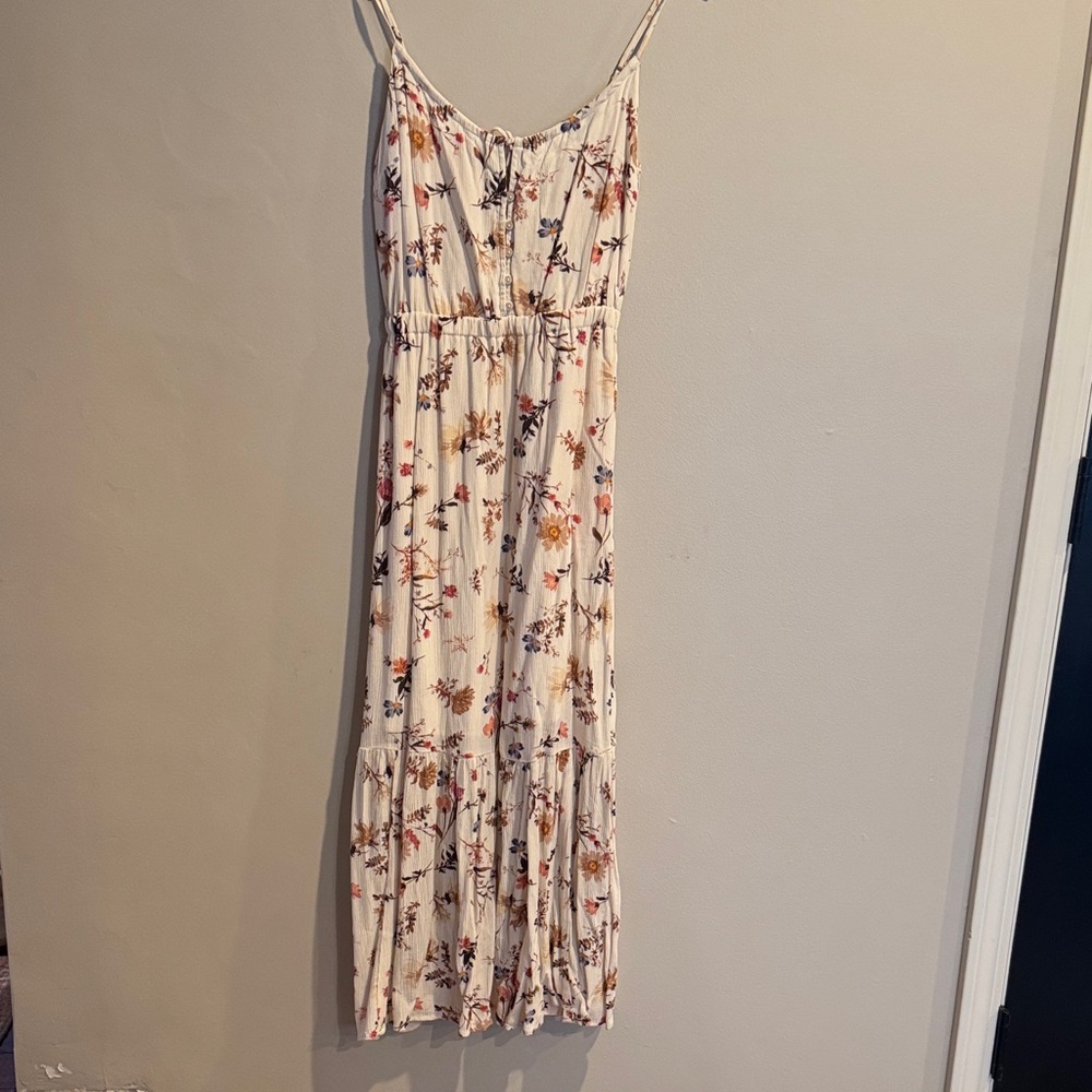 Abercrombie & Fitch Cream Floral Maxi Dress